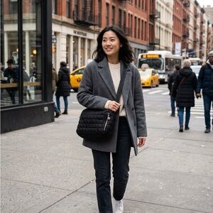 Black Quilted Crossbody Bag